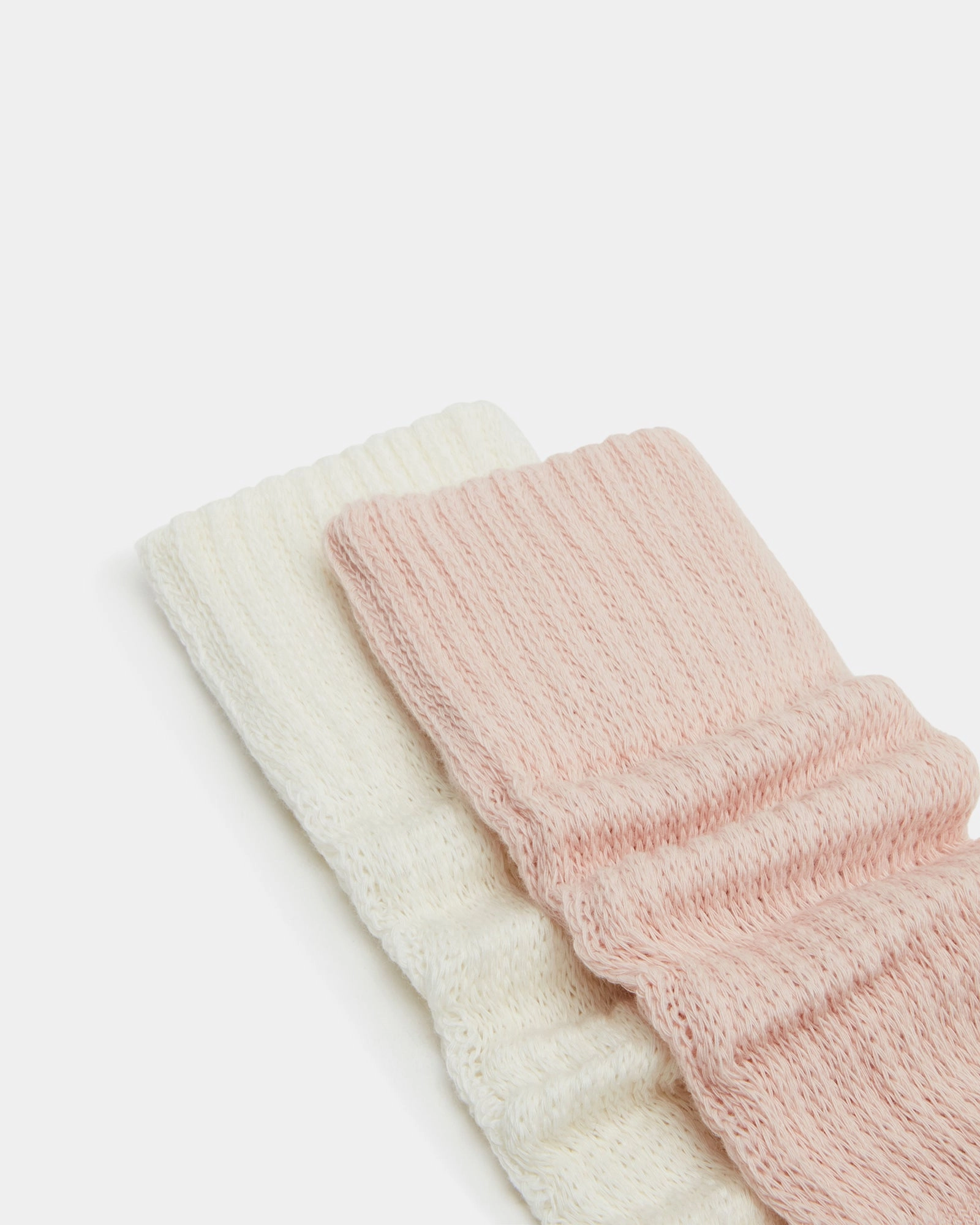 2 PACK SLOUCHY CREW SOCKS BLUSH MULTI