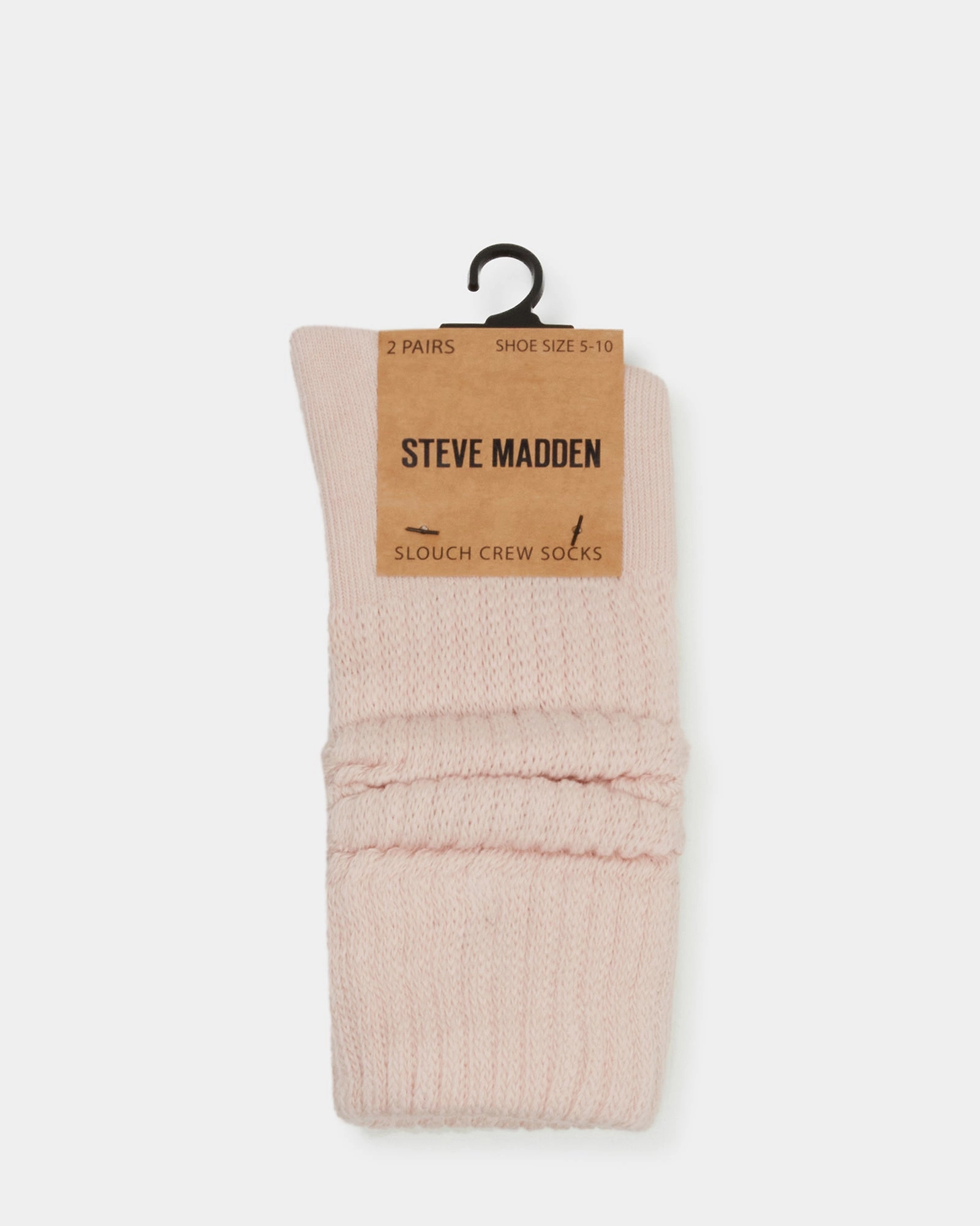 2 PACK SLOUCHY CREW SOCKS BLUSH MULTI