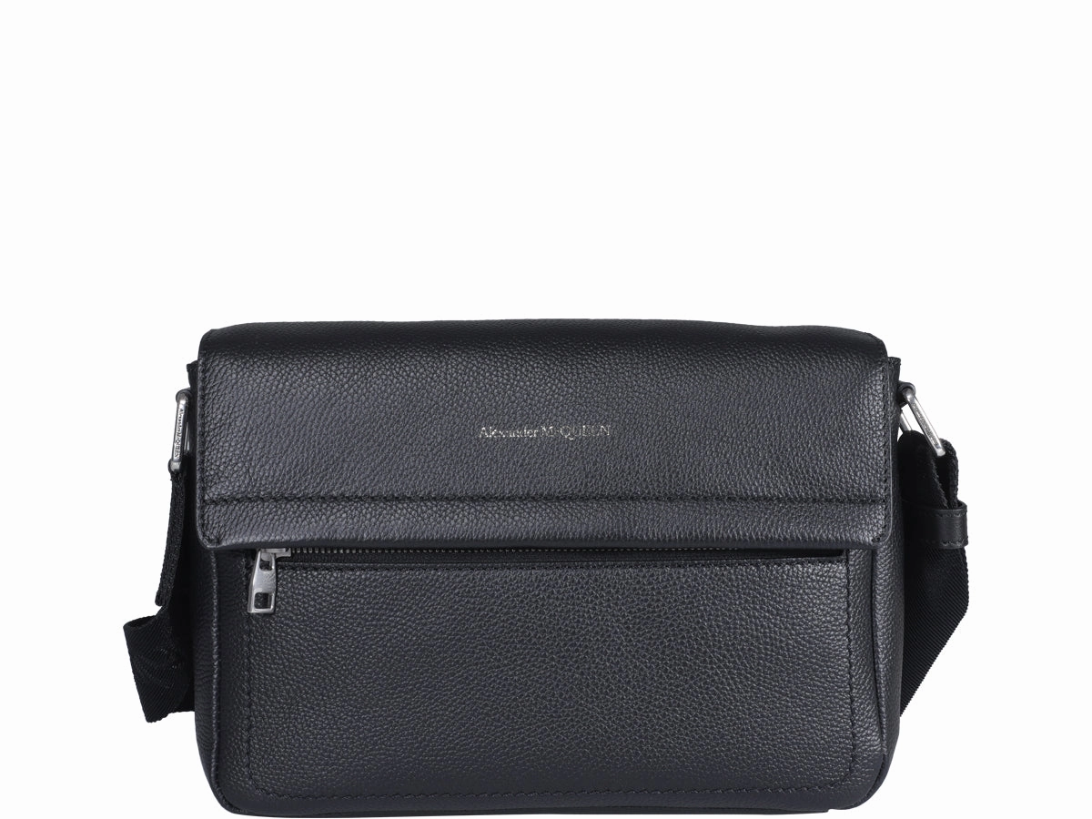 Alexander McQueen Logo Printed Messenger Bag
