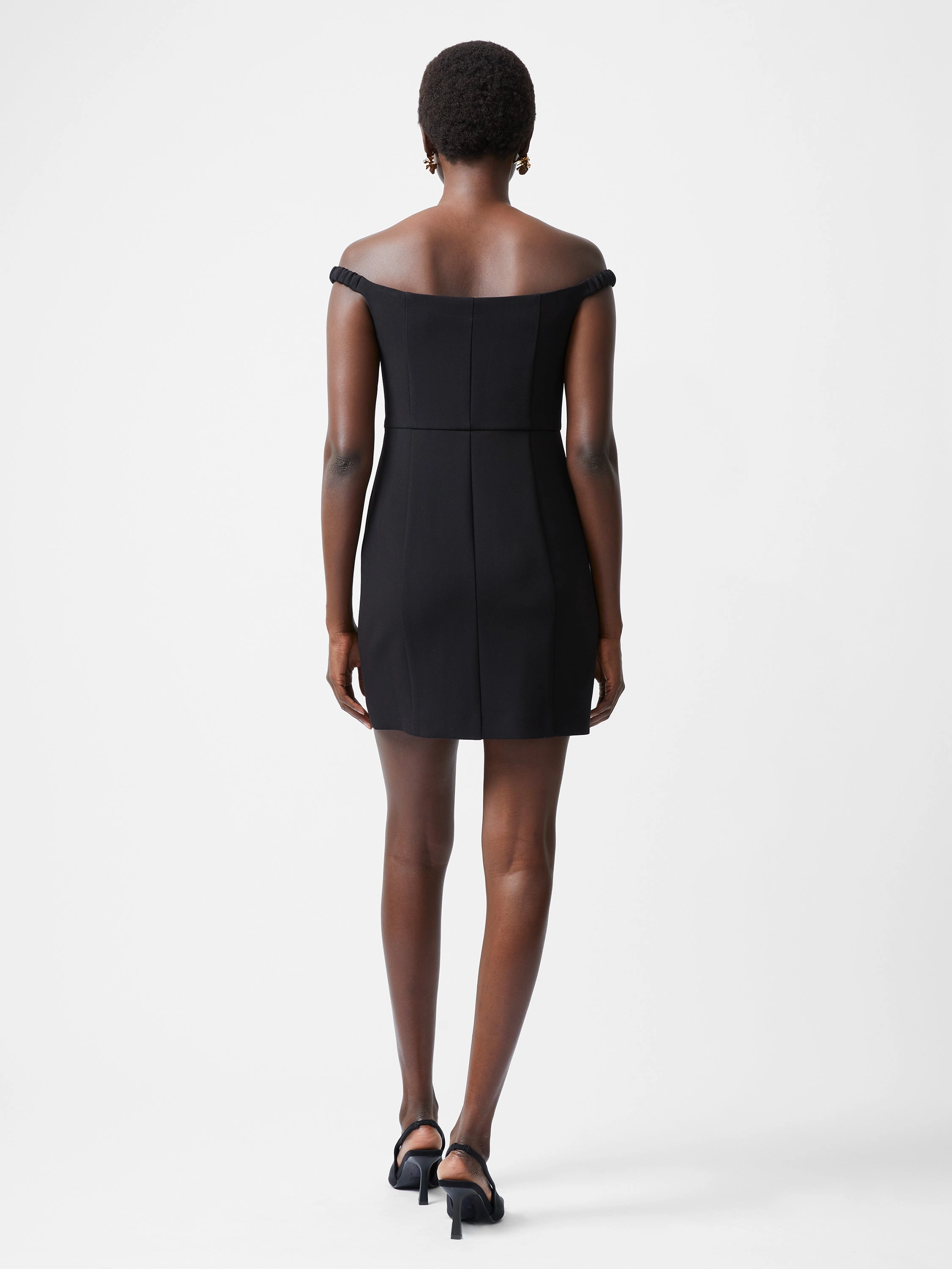 Azra Twill Sweetheart Bardot Mini Dress