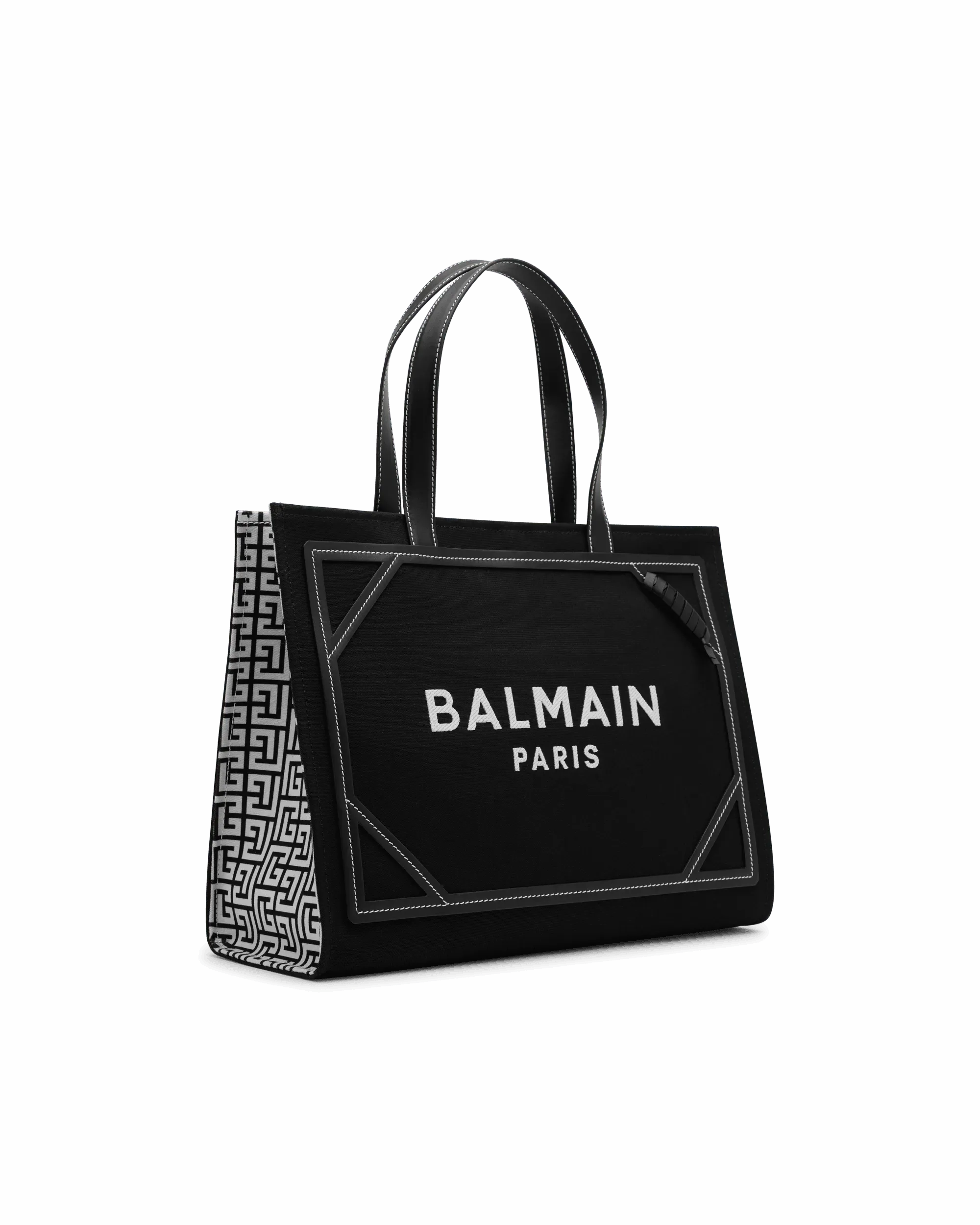 B-Army 42 Medium Canvas Monogram Shopper Tote Bag