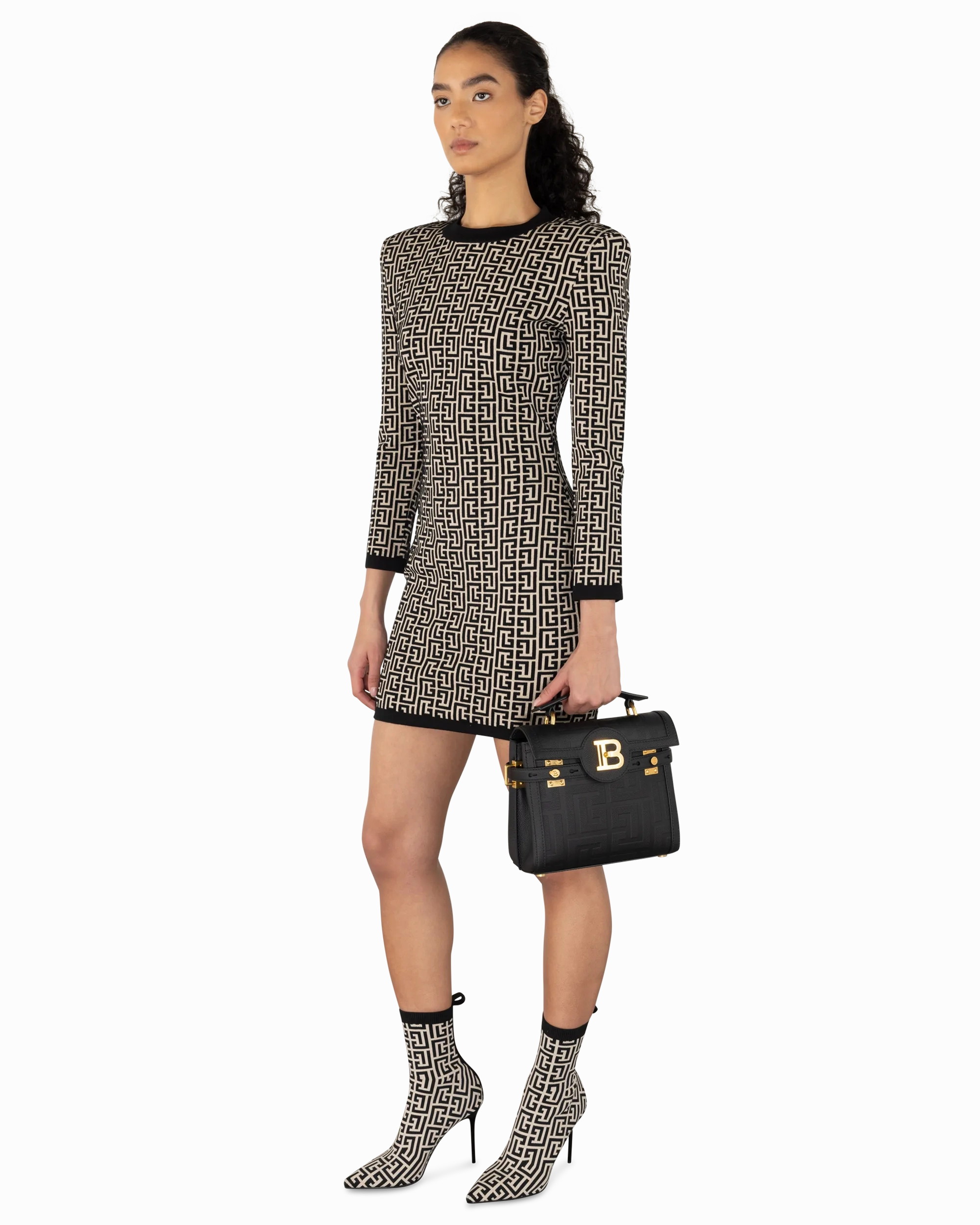 B-Buzz 23 Monogram Leather Bag