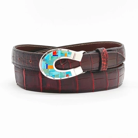 B G Mudd 508 w/ Patchwork Inlay One Piece Buckle 1.0