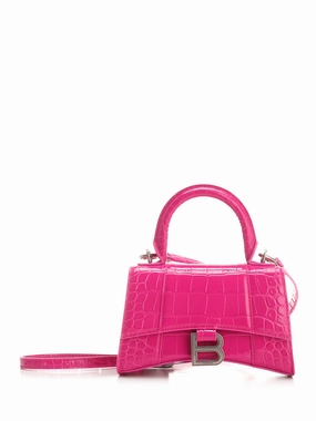 Balenciaga Hourglass XS Logo Plaque Tote Bag