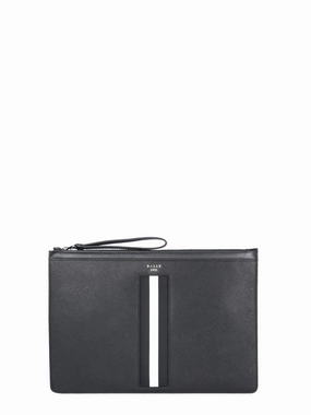 Bally Logo Detailed Zip-Up Clutch Bag