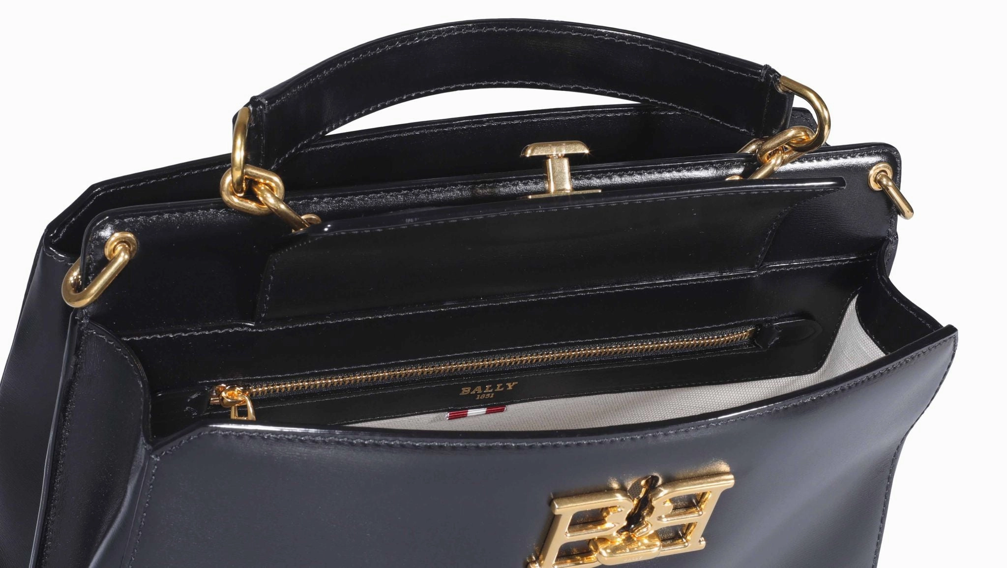 Bally Logo Plaque Open-Top Tote Bag
