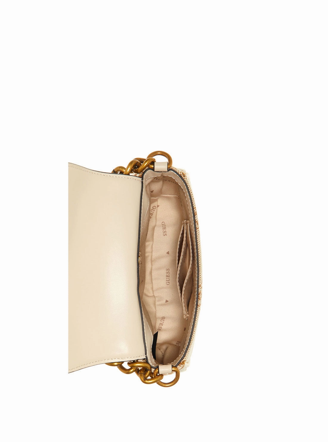 Beige Logo Izzy Mini Crossbody Bag