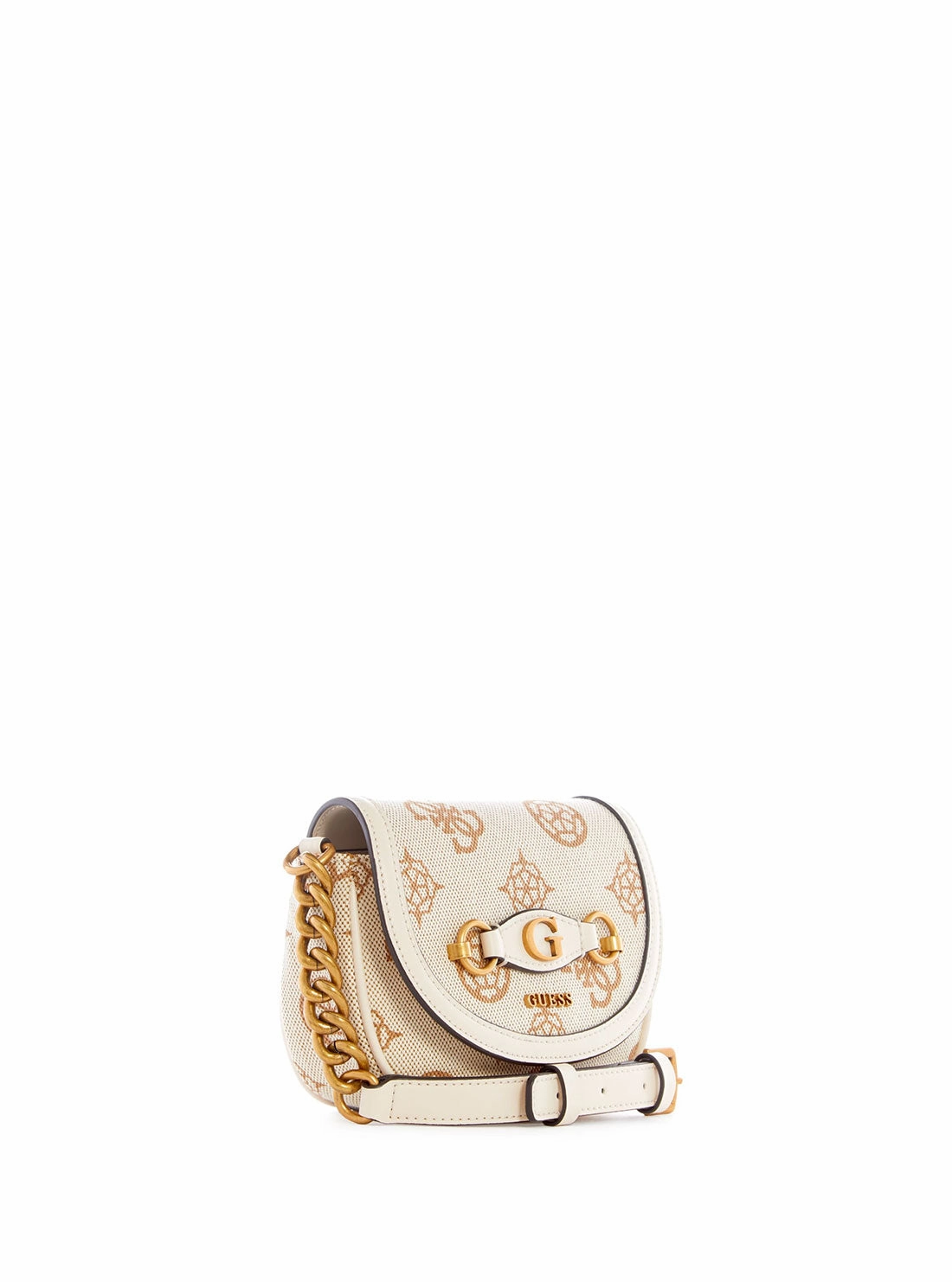Beige Logo Izzy Mini Crossbody Bag