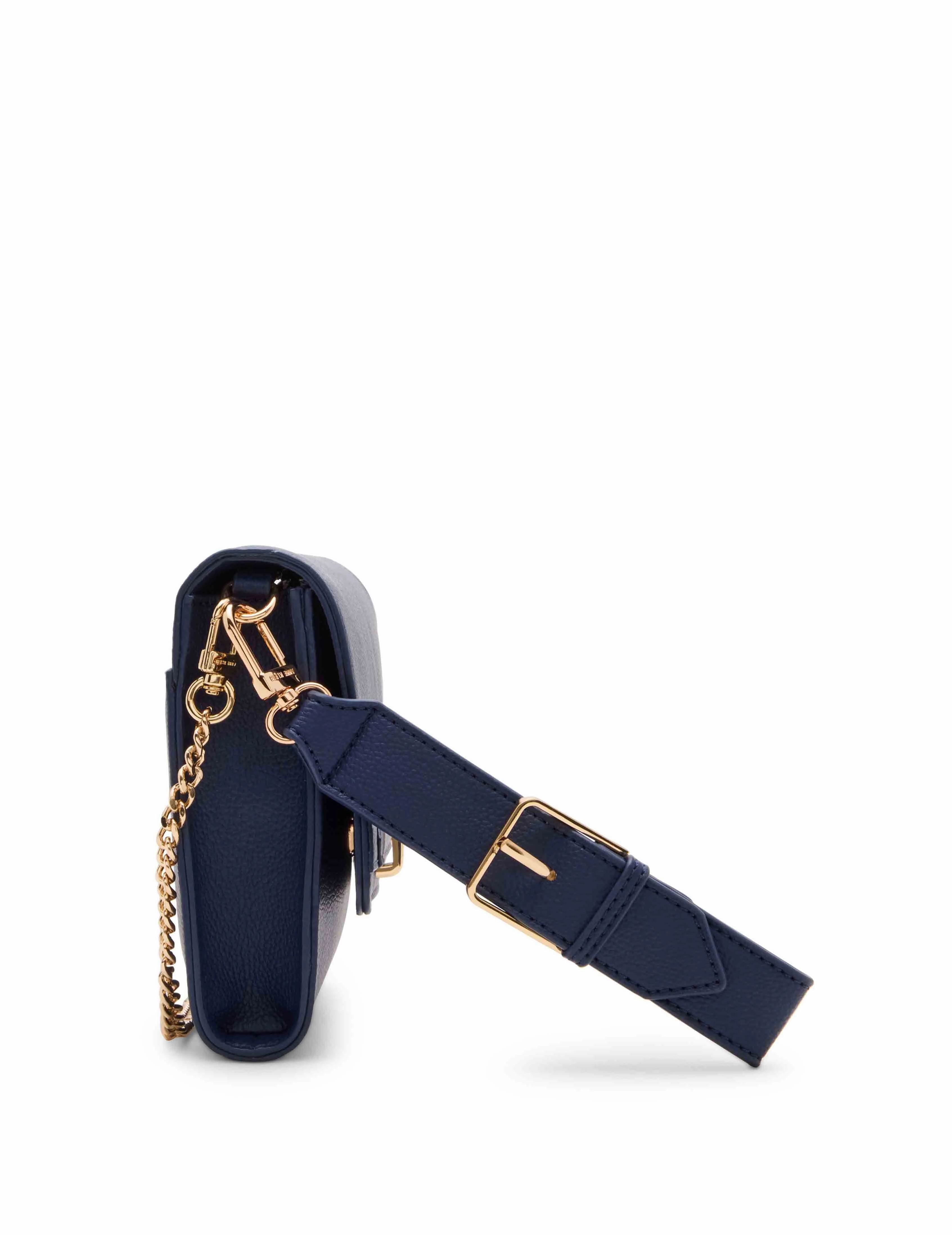 Belted Clutch with Detachable Wristlet and Crossbody Strap