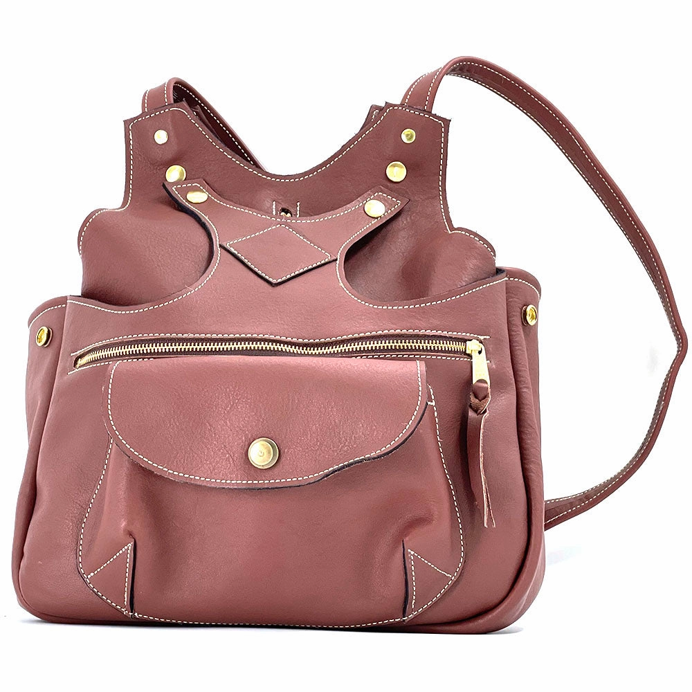 Billy Sunday Chestnut Leather Backpack