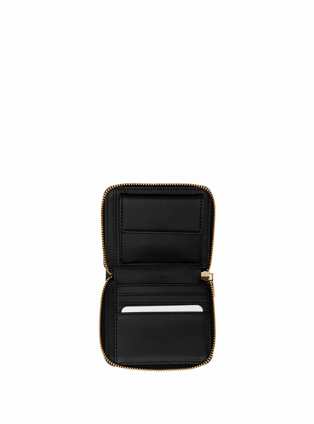 Black Aveta Quilted Small Wallet
