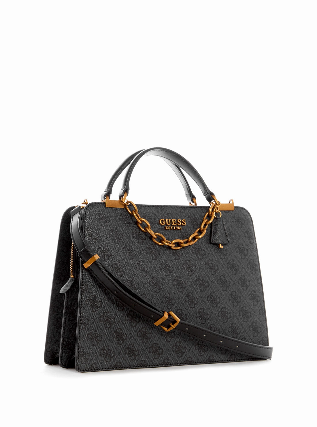 Black Kristle Logo Girlfriend Satchel Bag