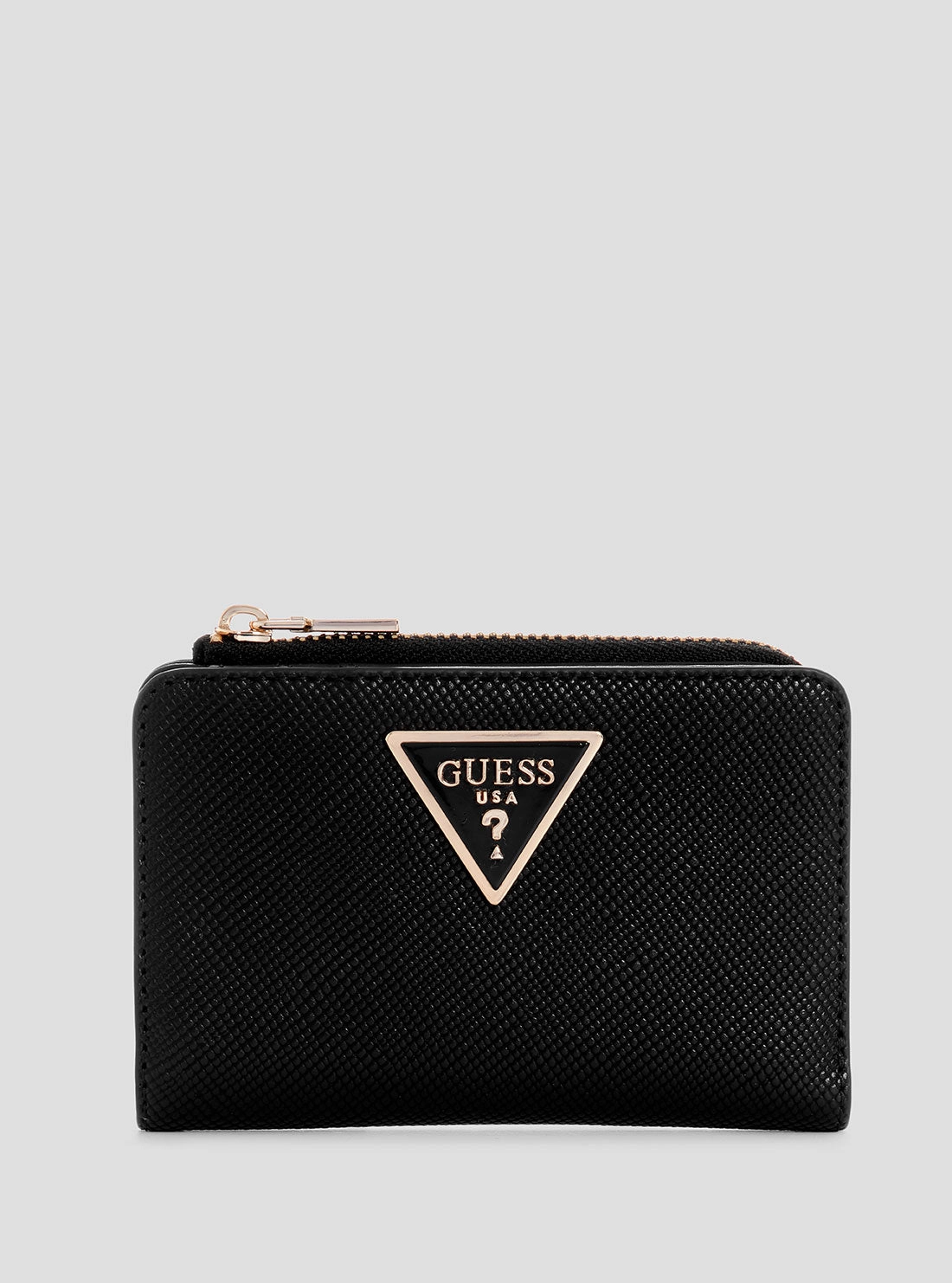 Black Laurel Zip Card Case Wallet