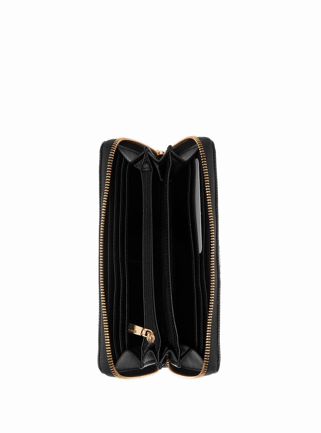 Black Logo Laurel Large Wallet