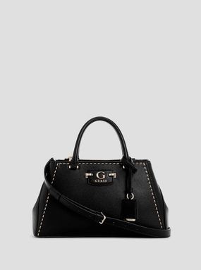 Black Nastra Society Satchel Bag