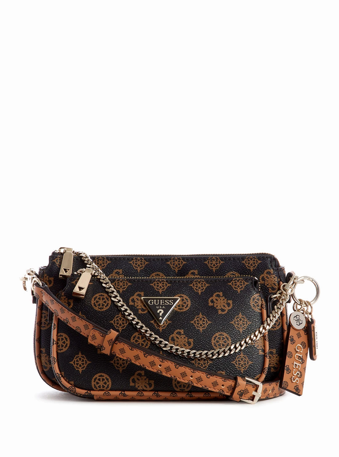 Brown Logo Arie Crossbody Pouch Bag