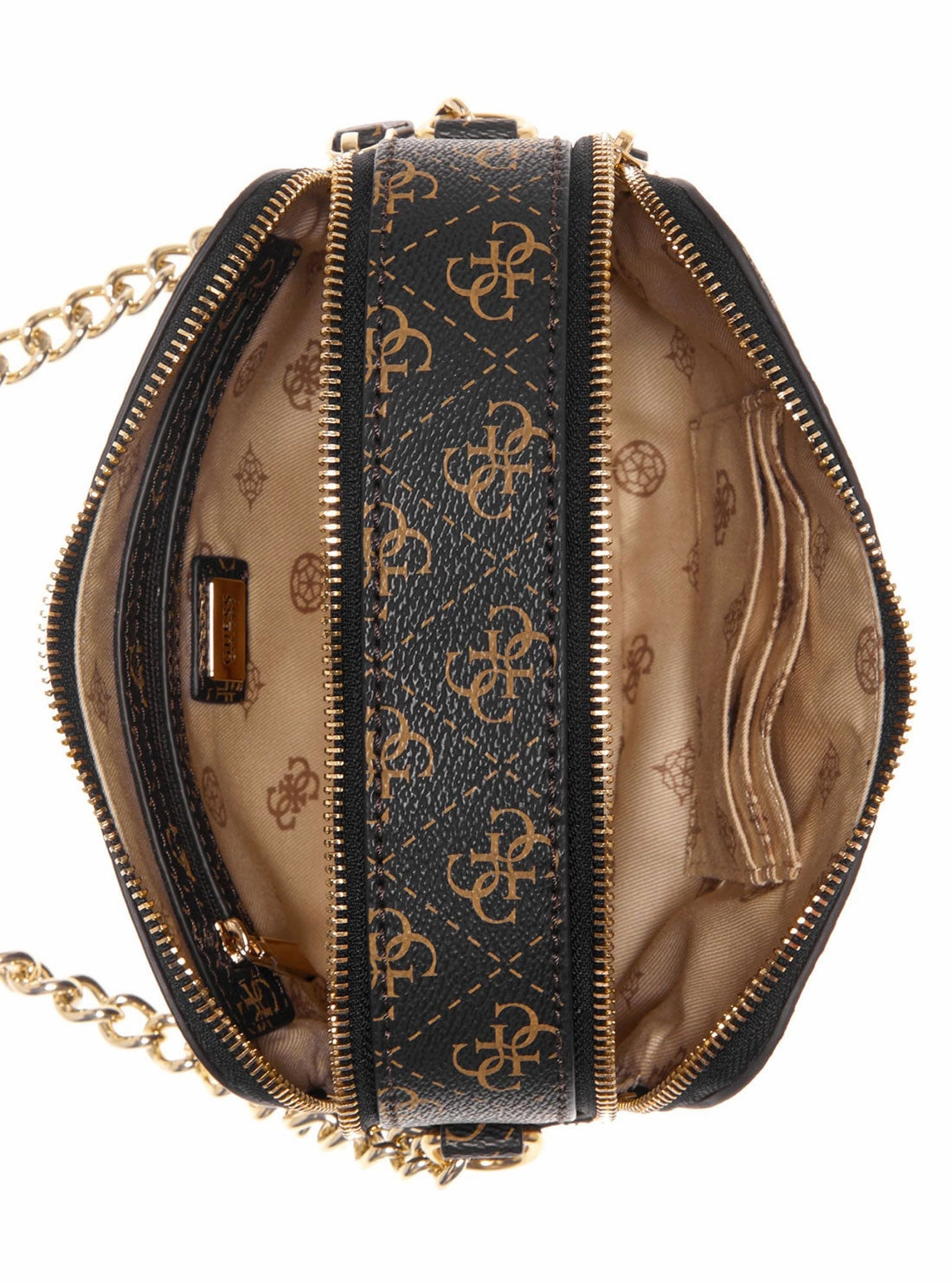 Brown Logo Queen Crossbody Bag