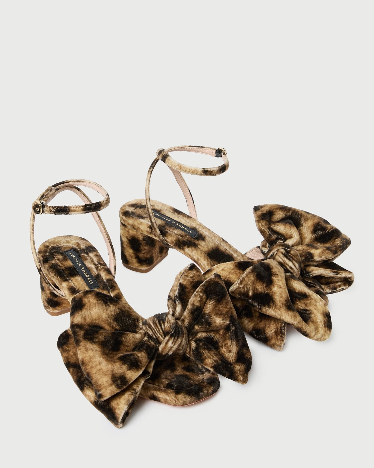 Carmen Leopard Velvet Bow Sandal