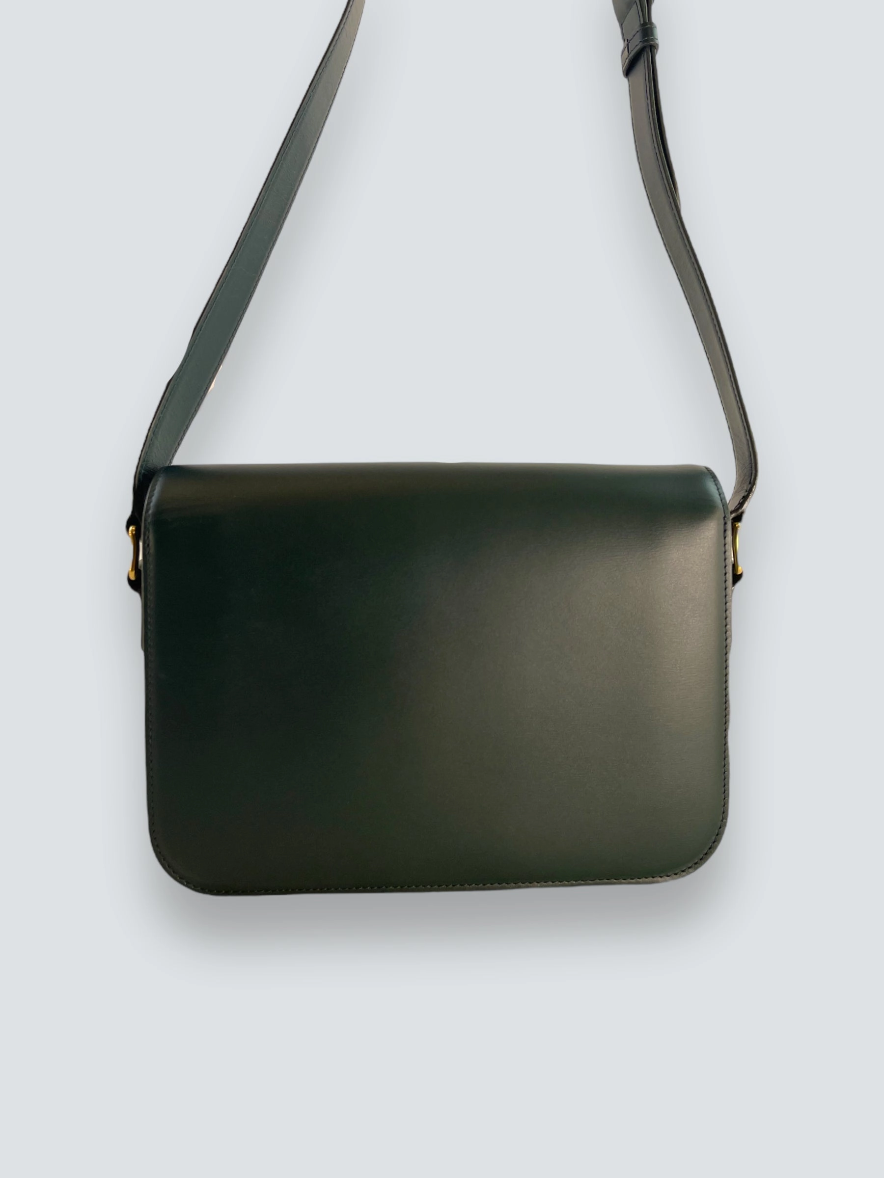 Celine Green Calf Leather Medium Triomphe Crossbody