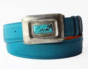 Chacon El Dorado Satin w/ Turquoise One Piece Buckle 1.5