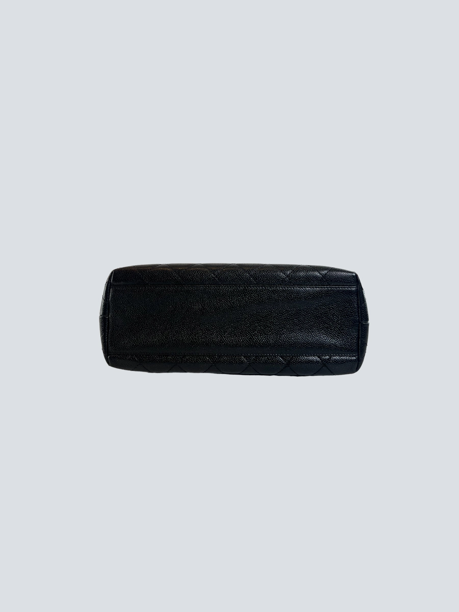 Chanel Black Caviar Leather Kelly Handbag