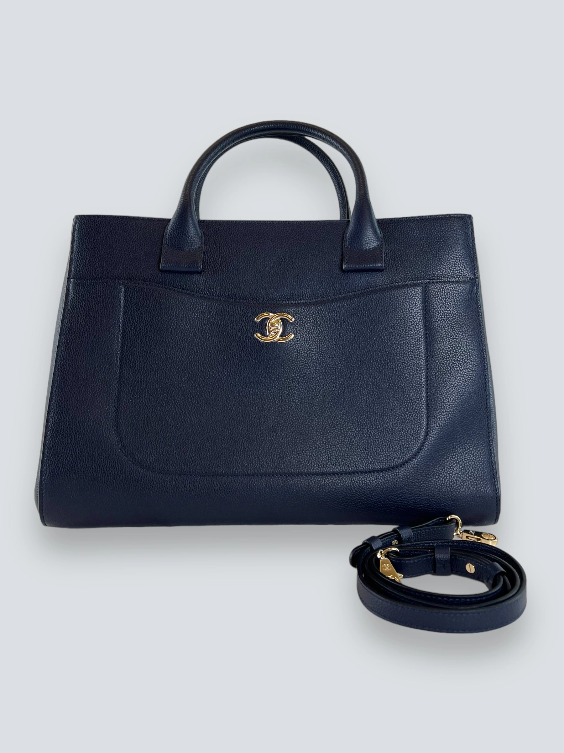 Chanel Navy Neo Executive Tote