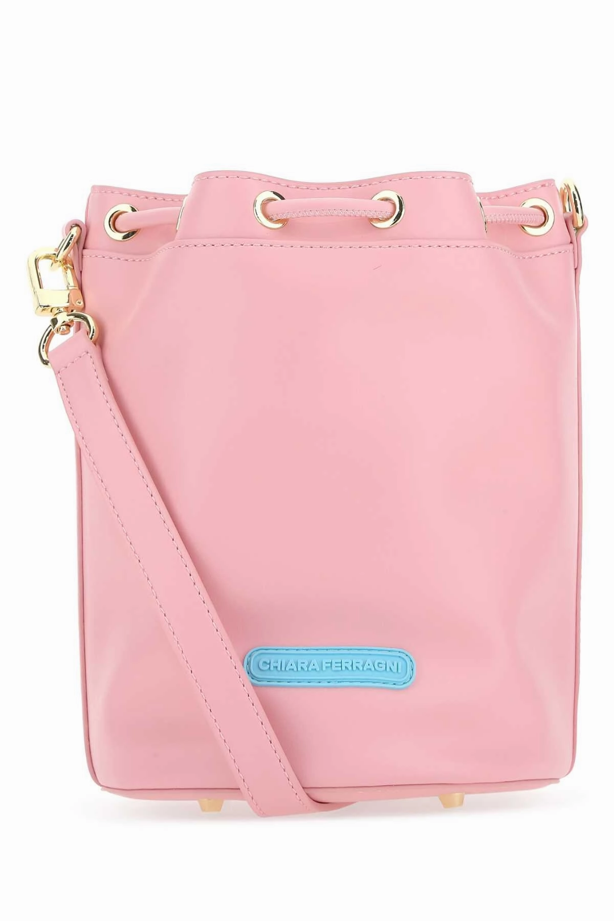 Chiara Ferragni Logo Embossed Drawstring Bucket Bag