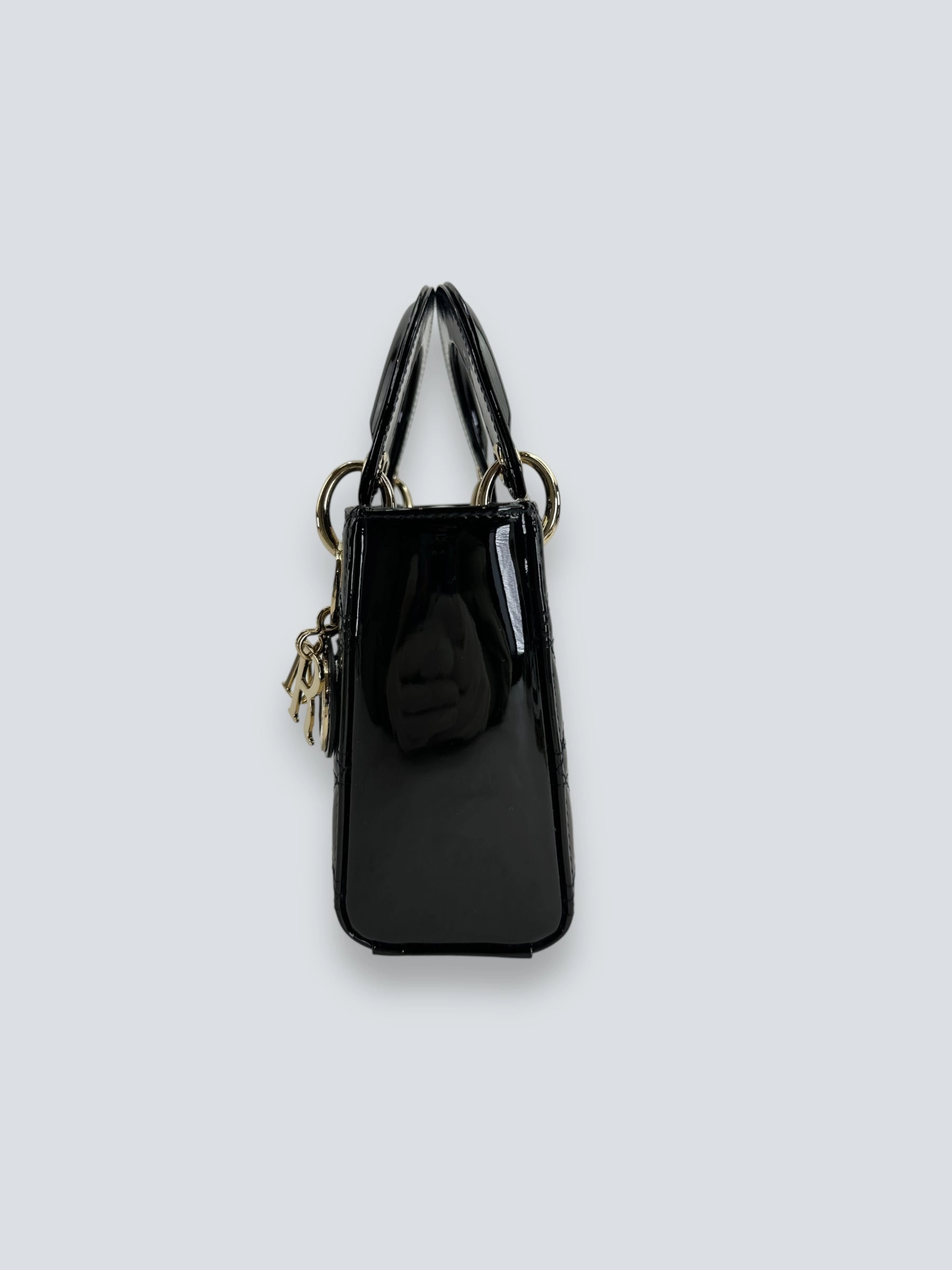Christian Dior Black Patent Leather Mini Lady Dior