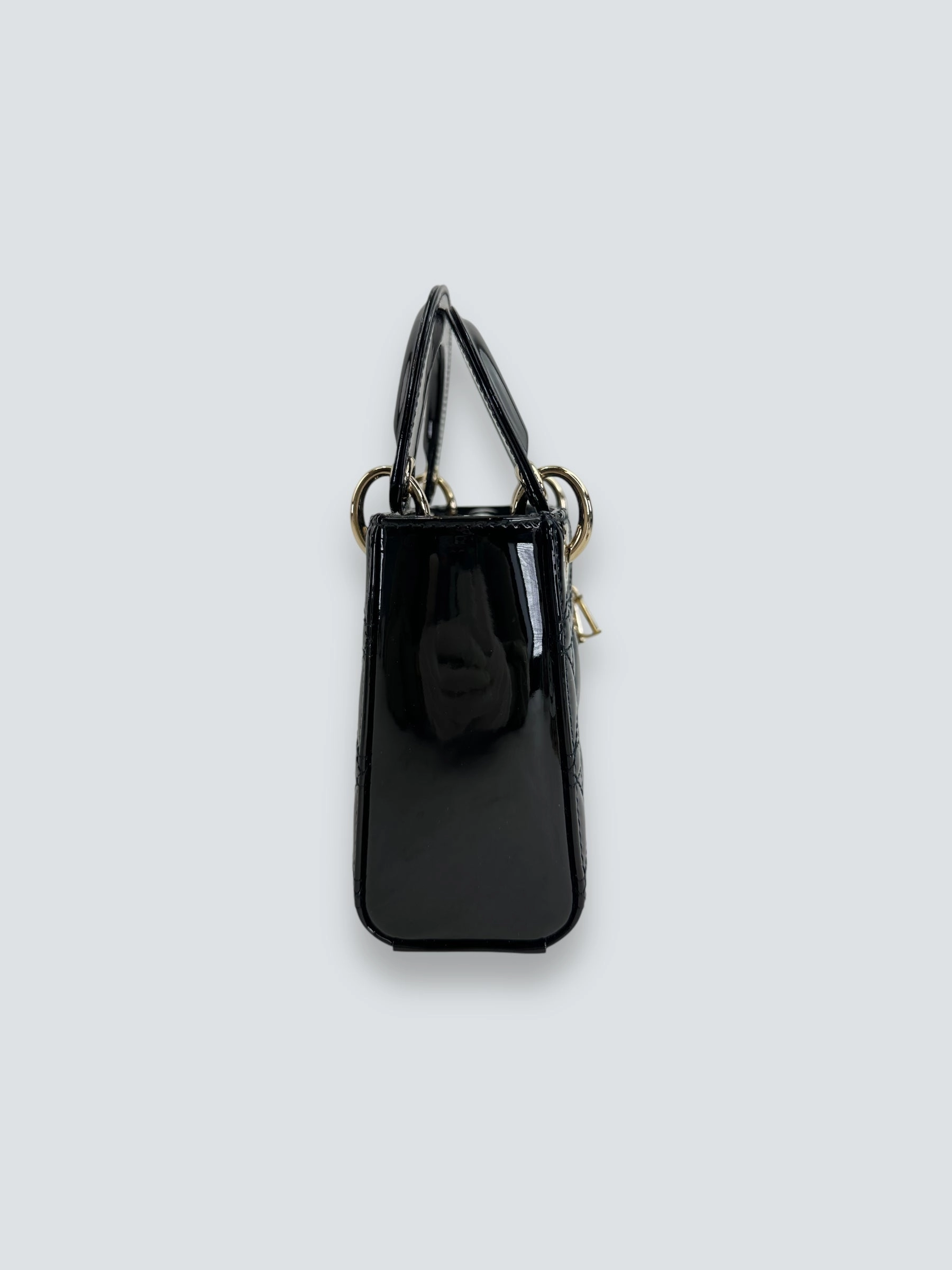 Christian Dior Black Patent Leather Mini Lady Dior