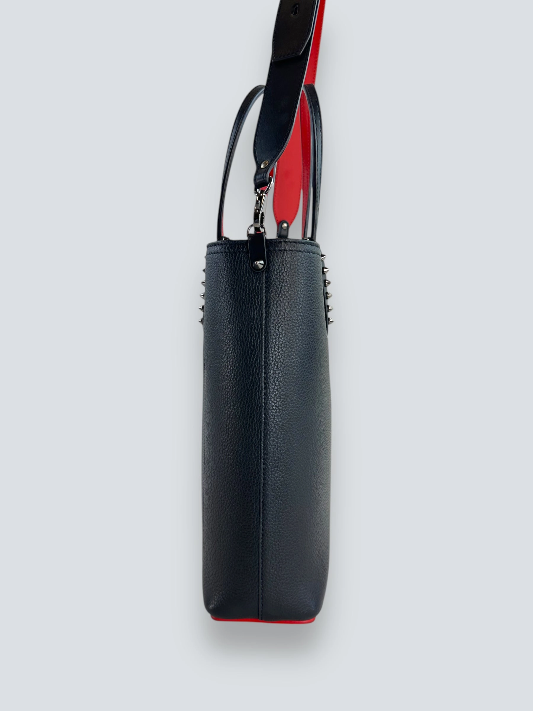 Christian Louboutin Black Leather Mini Cabata Empire Tote