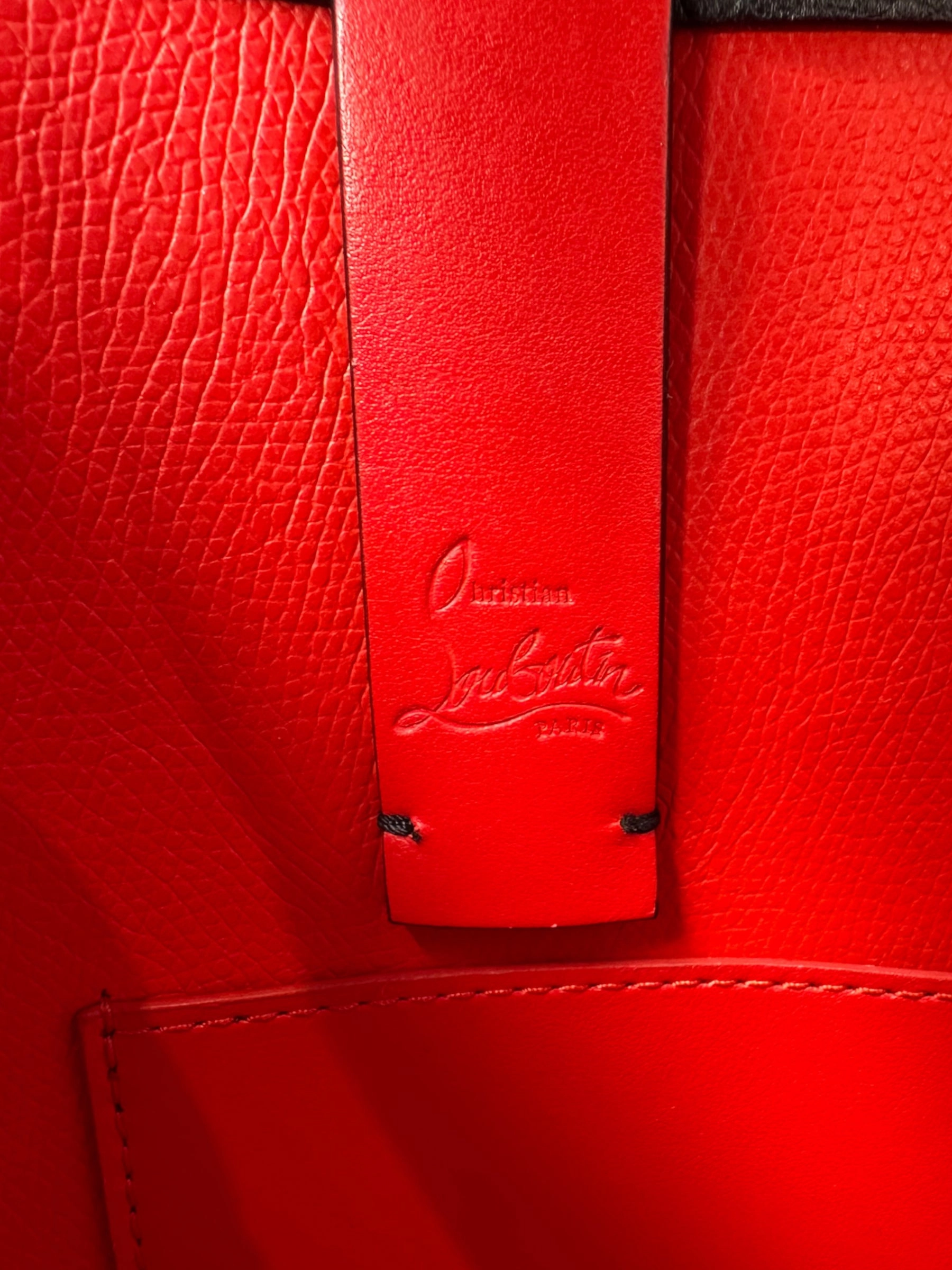 Christian Louboutin Black Leather Mini Cabata Empire Tote