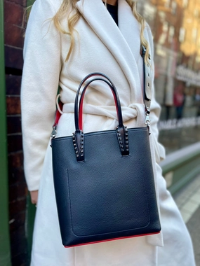 Christian Louboutin Black Leather Mini Cabata Empire Tote