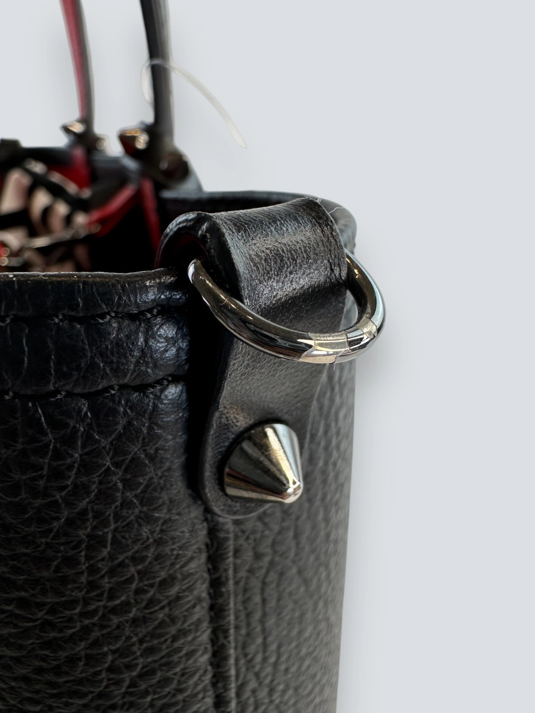 Christian Louboutin Black Leather Mini Cabata Empire Tote