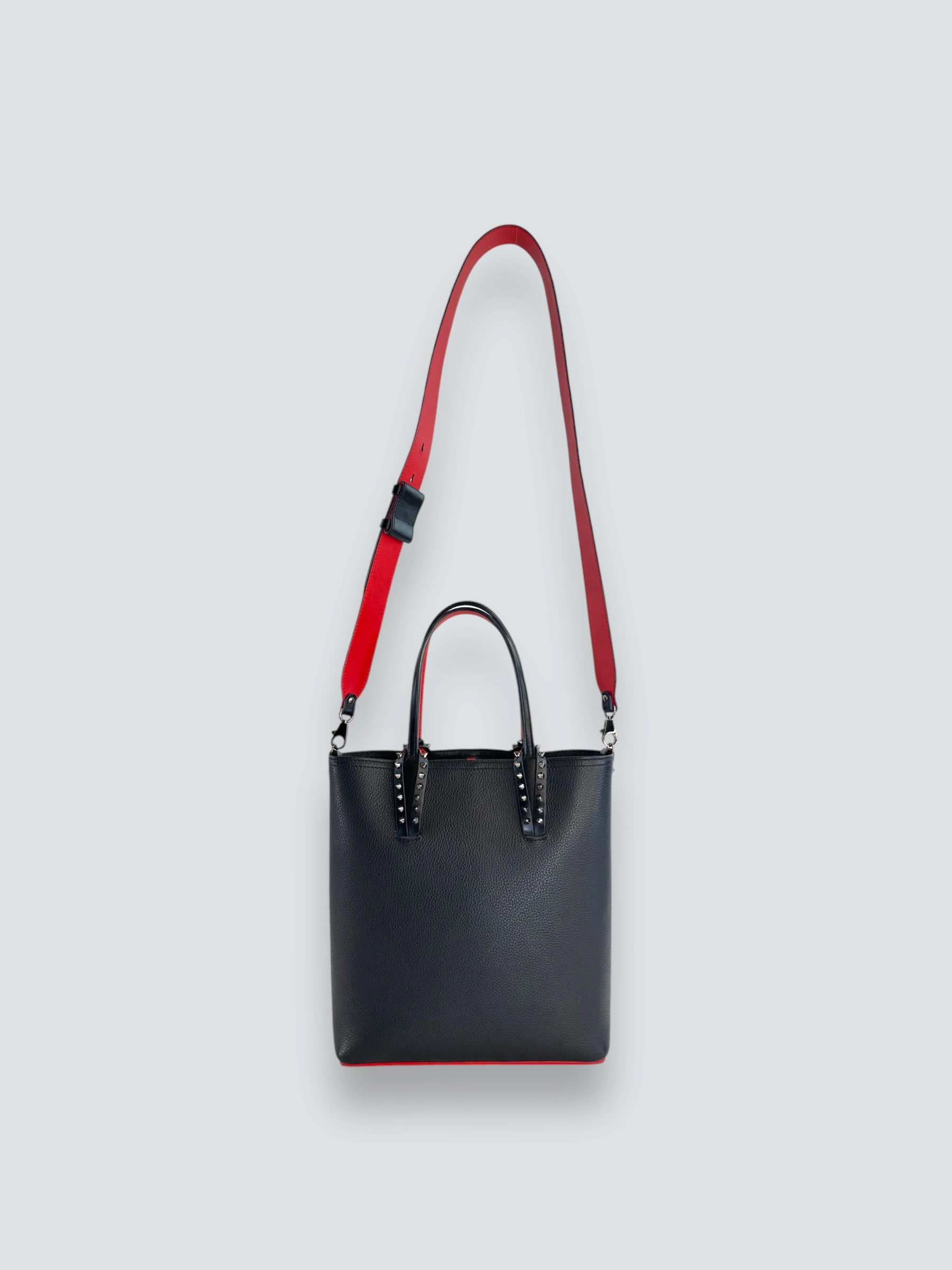 Christian Louboutin Black Leather Mini Cabata Empire Tote