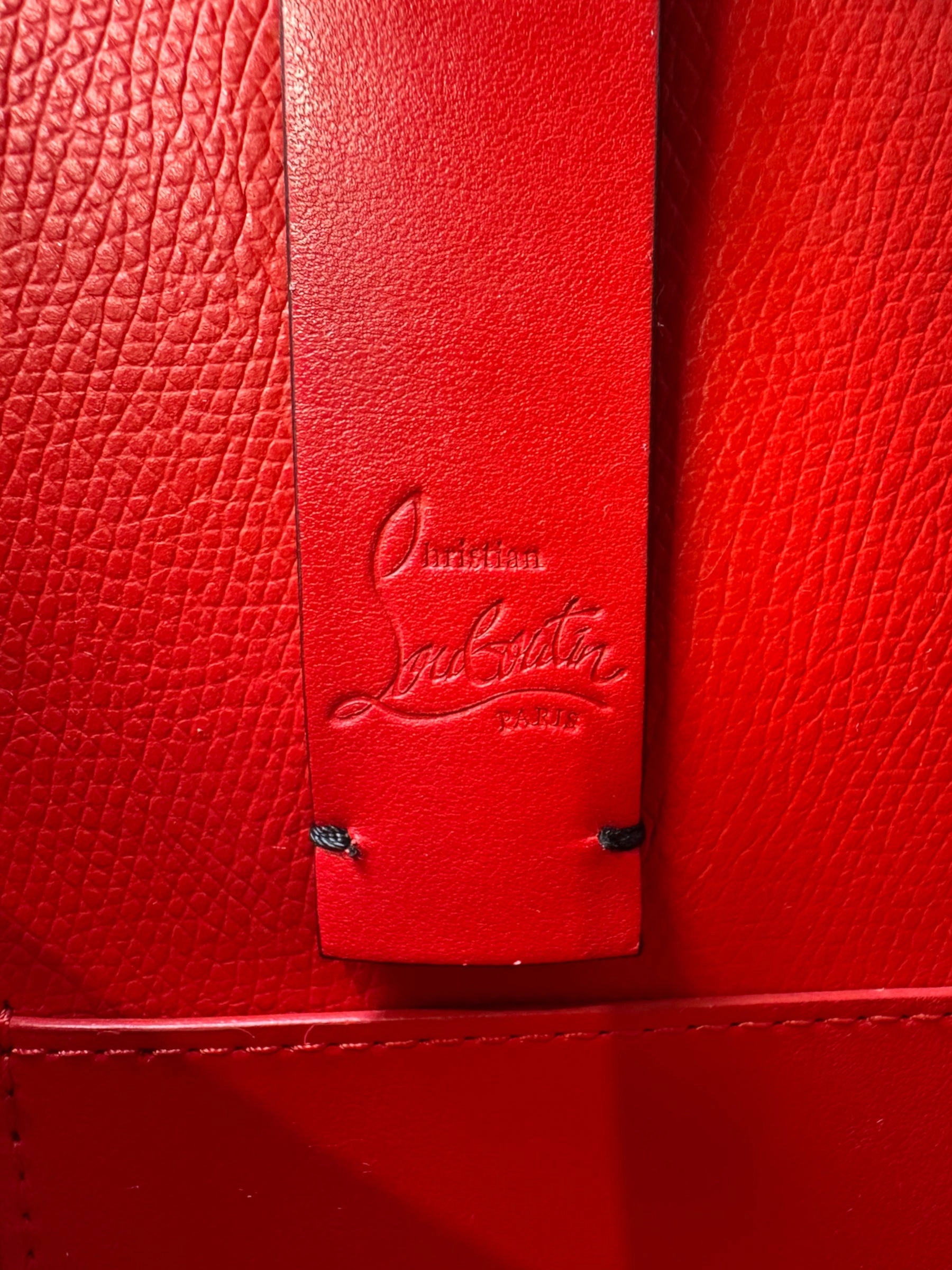 Christian Louboutin Black Leather Mini Cabata Empire Tote