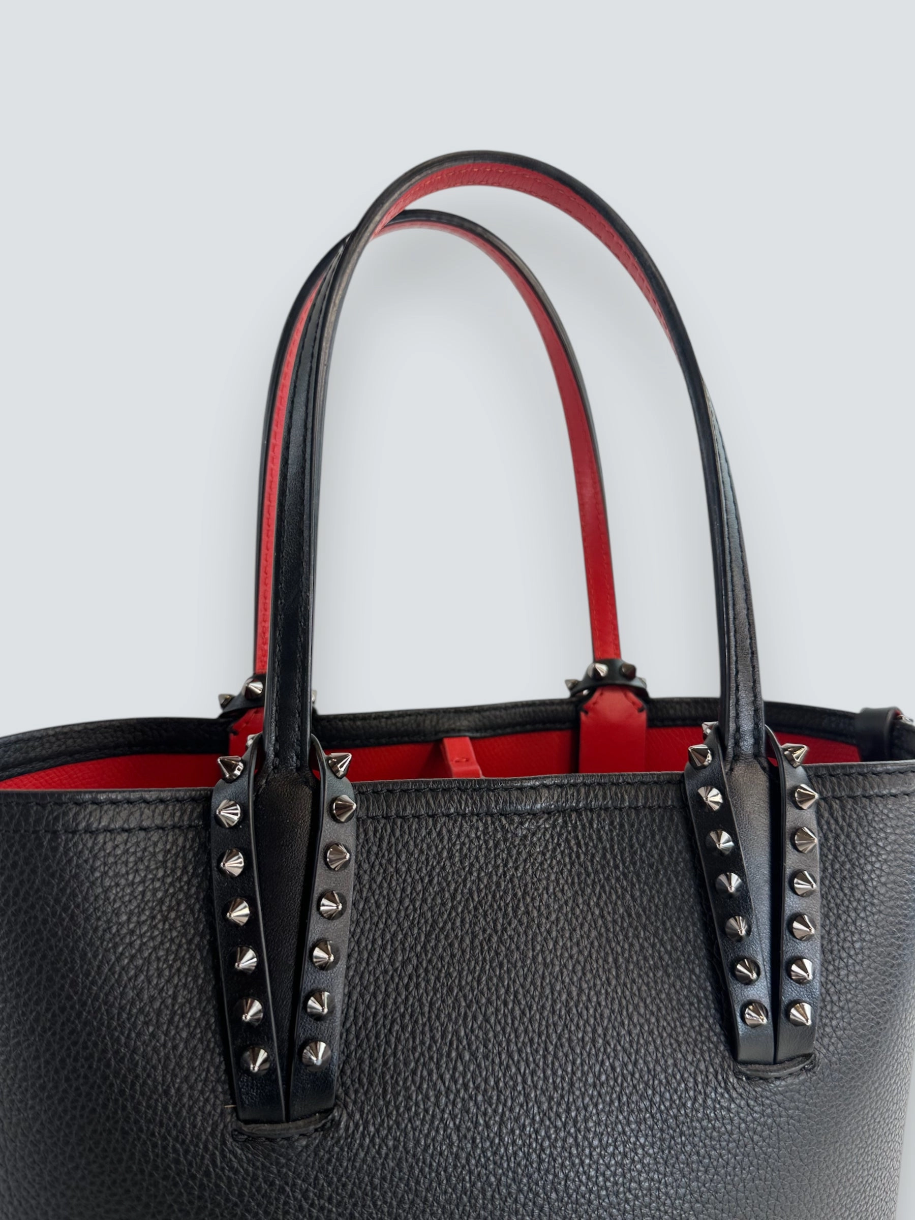 Christian Louboutin Black Leather Mini Cabata Empire Tote