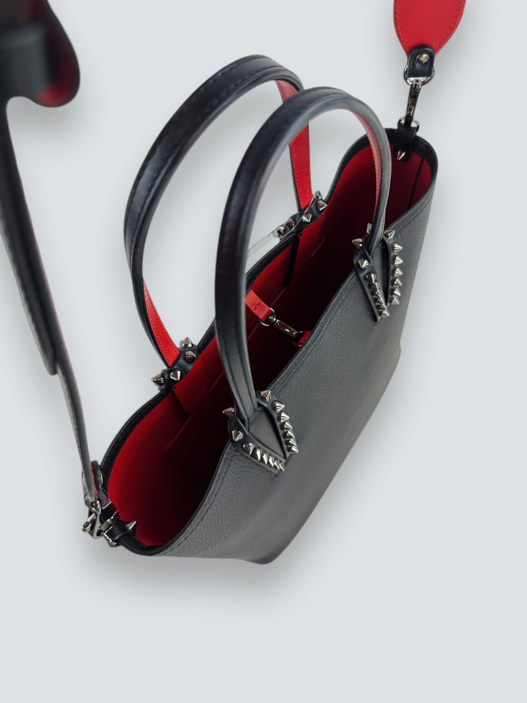 Christian Louboutin Black Leather Mini Cabata Empire Tote