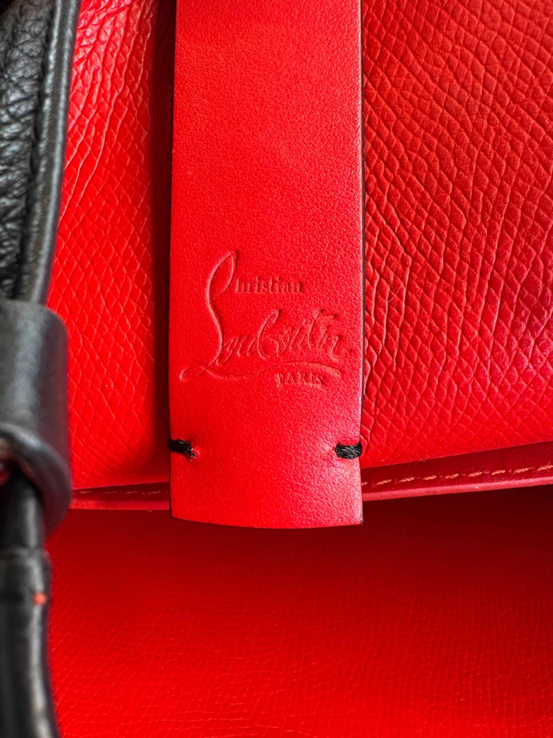 Christian Louboutin Black Leather Mini Cabata Empire Tote