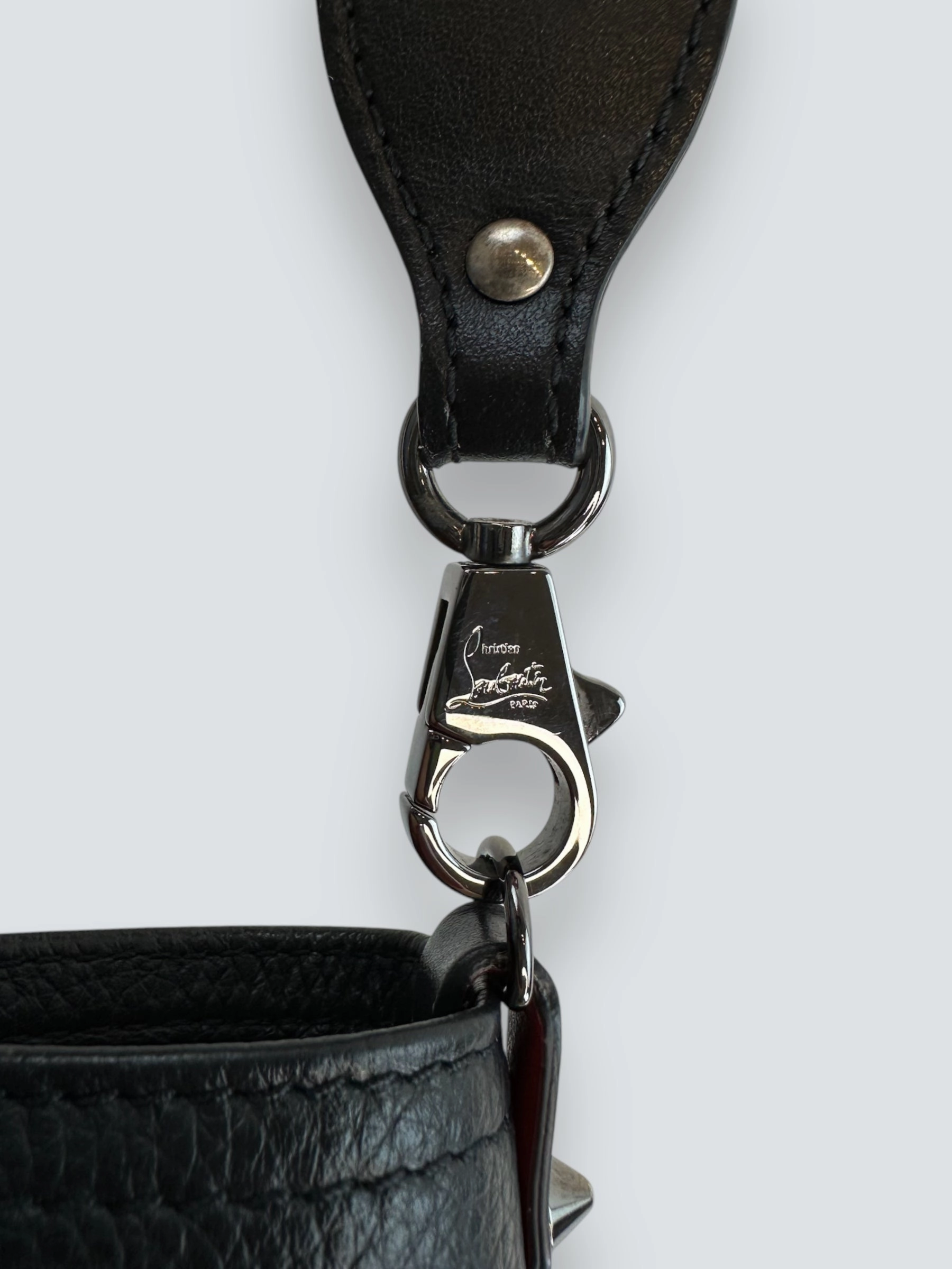 Christian Louboutin Black Leather Mini Cabata Empire Tote