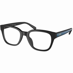 Coach Men's Eyeglasses - Matte Black Plastic Square Frame Demo Lens | 6190U 5002