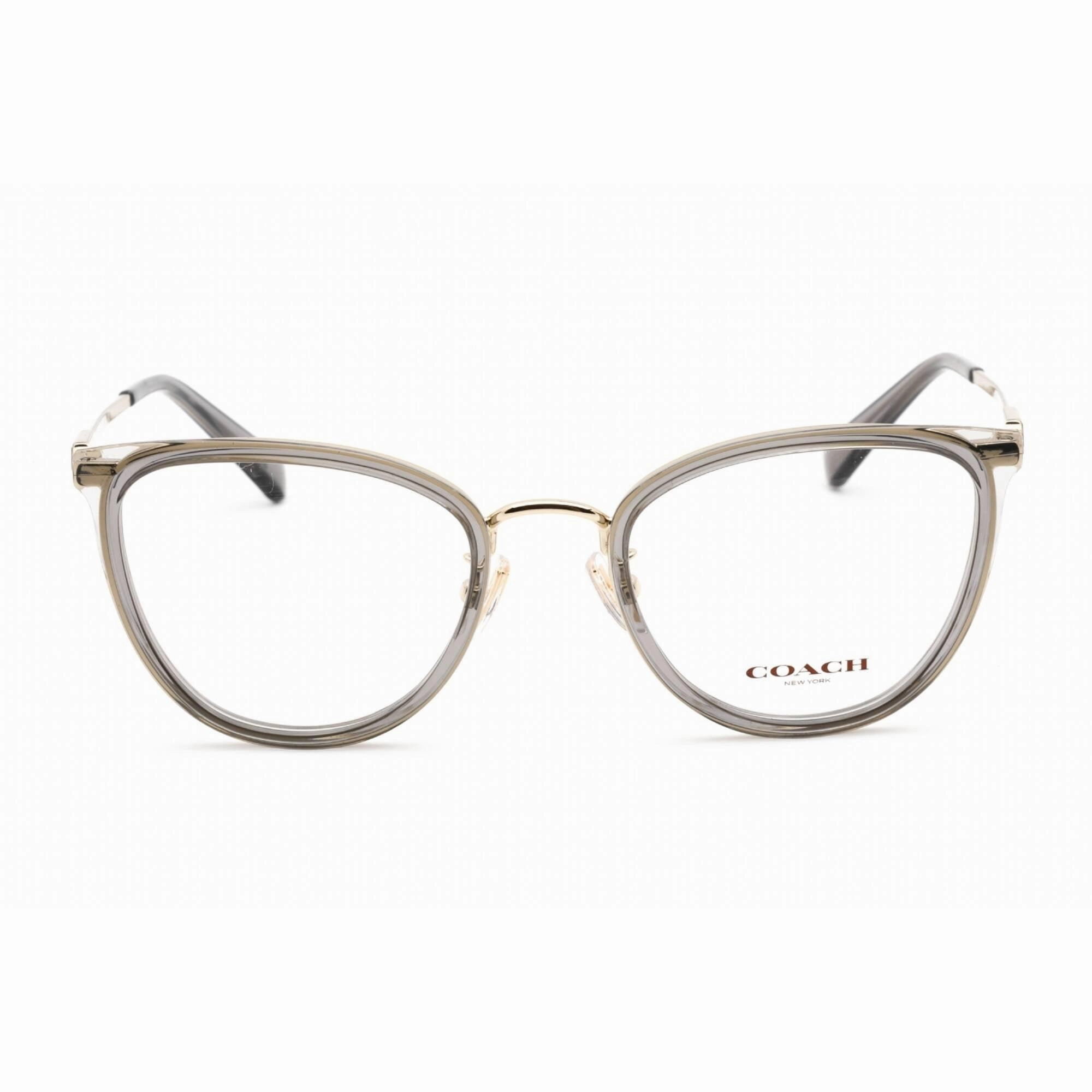 Coach Women's Eyeglasses - Cat Eye Transparent Grey/Gold Plastic Frame | 0HC5146 9417