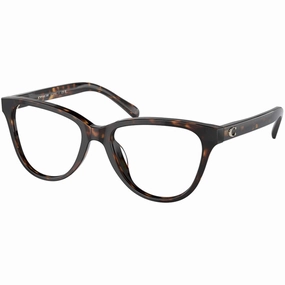 Coach Women's Eyeglasses - Havana Acetate Cat Eye Frame Fixed Nose Pad | 6202U 5120