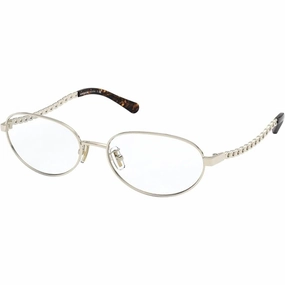 Coach Women's Eyeglasses - Light Gold Metal Oval Frame, 52 mm | COACH 0HC5114 9356