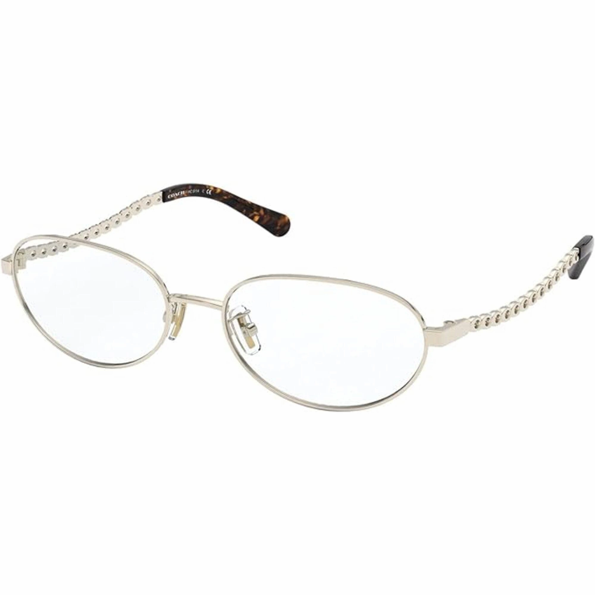 Coach Women's Eyeglasses - Light Gold Metal Oval Frame, 52 mm | COACH 0HC5114 9356