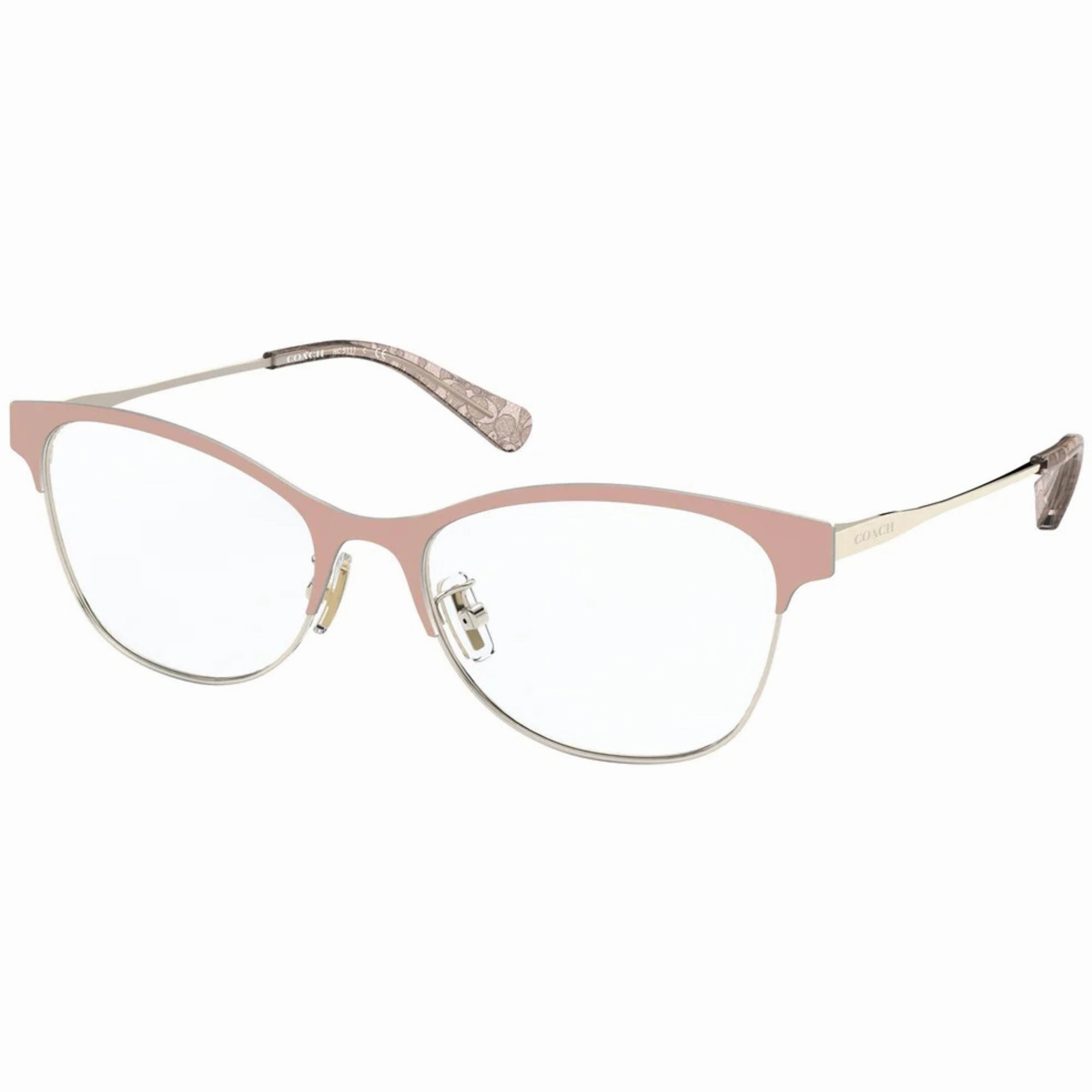 Coach Women's Eyeglasses - Matte Pink/Light Gold Metal Cat Eye Frame | 0HC5111 9350