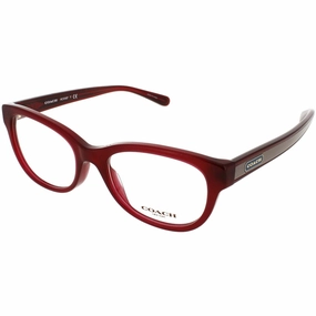 Coach Women's Eyeglasses - Milky Burgundy Cat Eye Frame Demo Lens | 0HC6187 5615