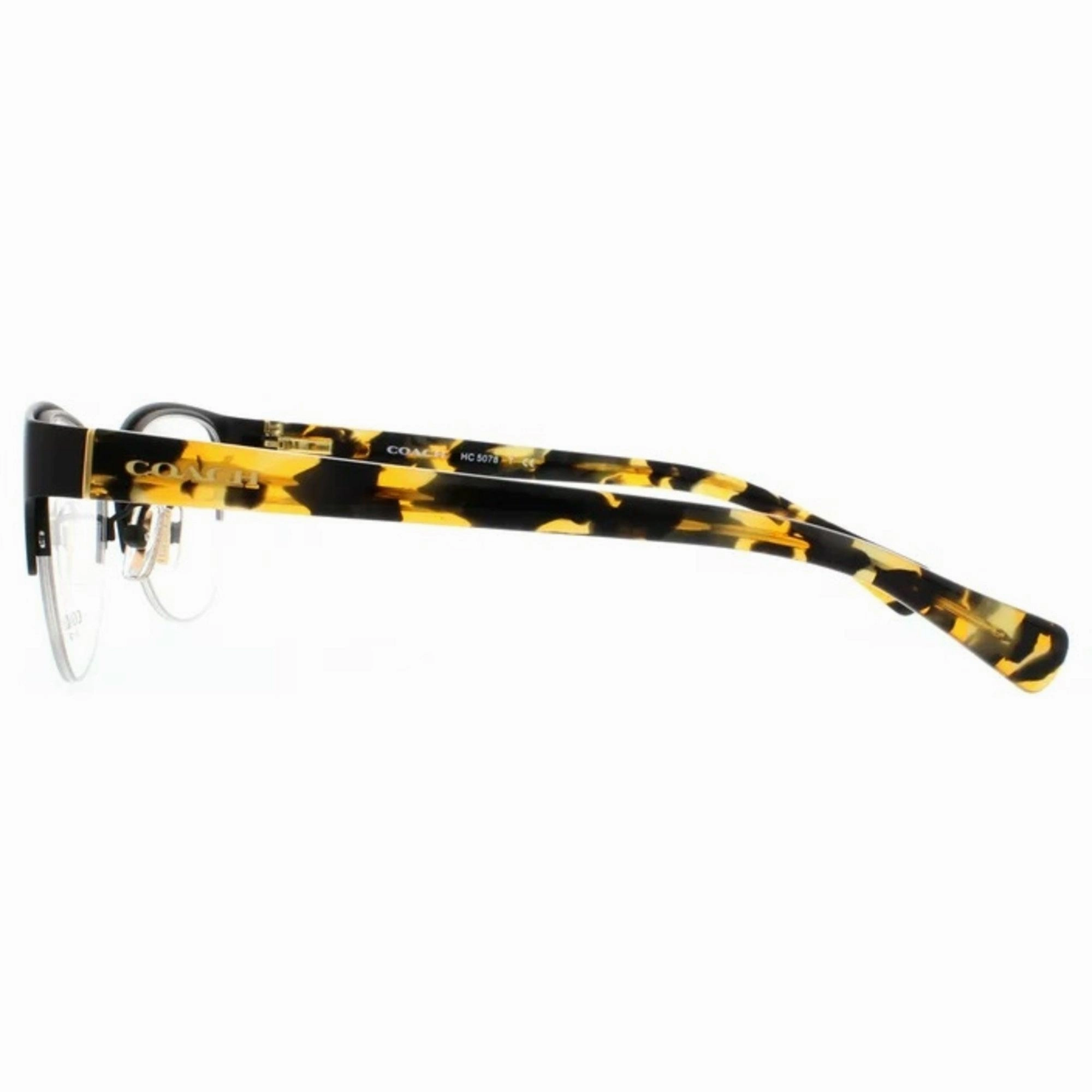 Coach Women's Eyeglasses - Satin Black/Honey Mosaic Metal Frame | COACH 0HC5078 9253