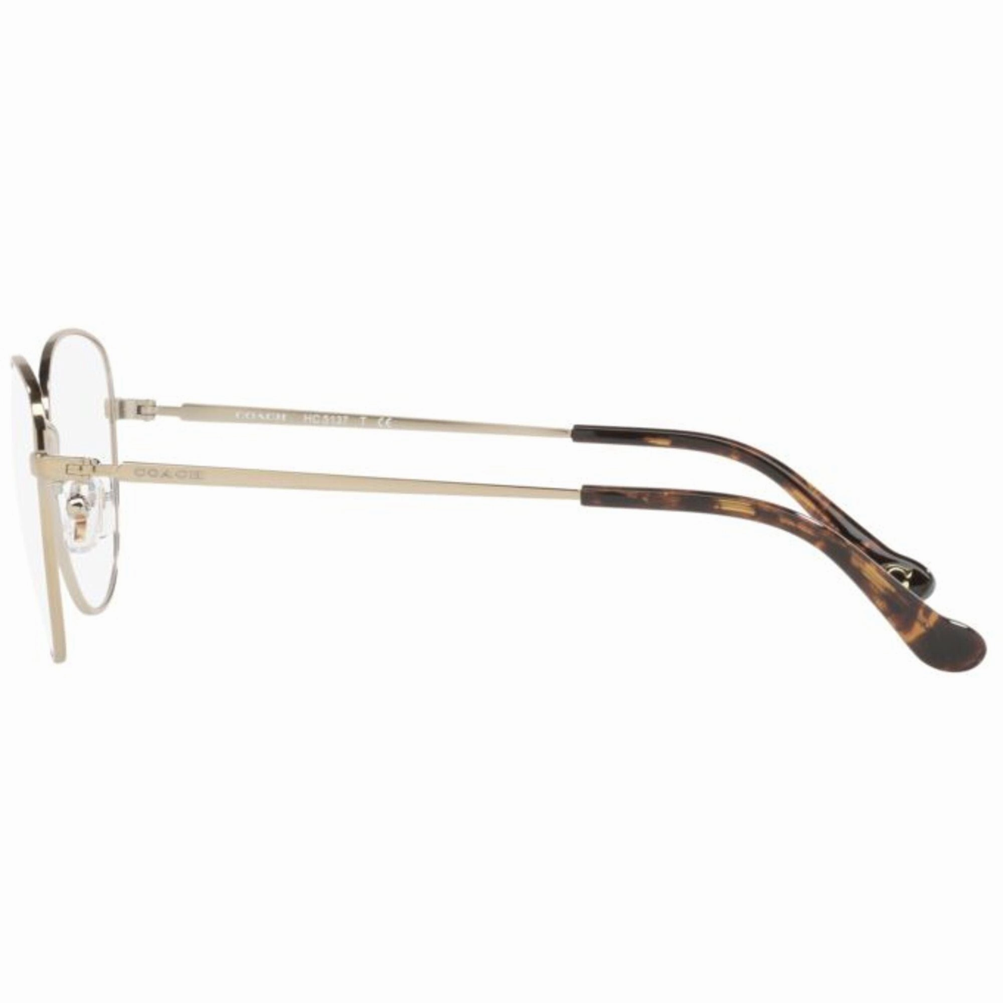 Coach Women's Eyeglasses - Shiny Light Gold Cat Eye Frame Demo Lens | 0HC5137 9005