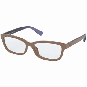 Coach Women's Eyeglasses - Taupe Plastic Rectangular, 52 mm | COACH 0HC6147U 5589