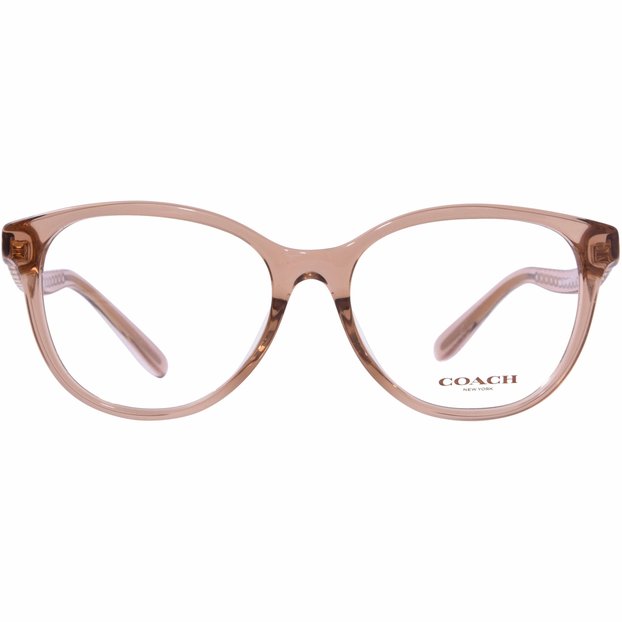 Coach Women's Eyeglasses - Transparent Brown Acetate Full Rim Pantos | 0HC6177F 5654